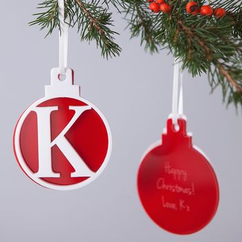 Personalised Luxury Initial Christmas Bauble, 2 of 6