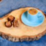 Set Of Six Porcelain Espresso Cup And Saucer Blue, thumbnail 7 of 8