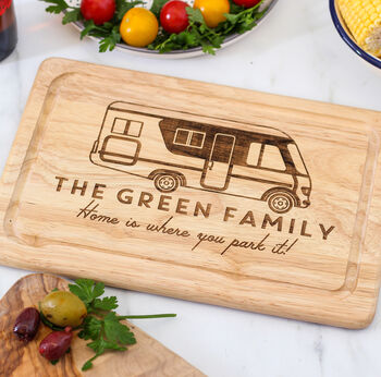 Personalised Motorhome Chopping Board Travel Gift, 2 of 4