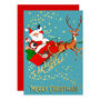 Merry Christmas Santa Foiled Cards Single/Boxed Set, thumbnail 1 of 2