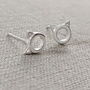 Sterling Silver Cat Stud Earrings, thumbnail 1 of 4