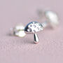 Sterling Silver Mini Toadstool Stud Earrings, thumbnail 4 of 7