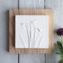 Snowdrops Plaster Cast Plaque Mounted On Wood, thumbnail 6 of 12