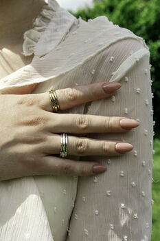 Gold Plated Sterling Silver Spinning Ring, 3 of 5