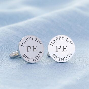Personalised Happy Birthday Cufflinks, 6 of 6