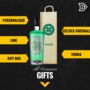 Personalised Glasgow Celtic Football Key Lime Vodka Gift Set, thumbnail 2 of 4