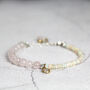 Opal And Rose Quartz Charm Bracelet, thumbnail 3 of 8