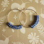 Sapphire Hoop Earrings, thumbnail 4 of 7
