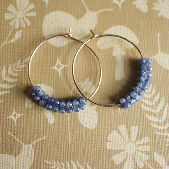 Sapphire Hoop Earrings, 4 of 7