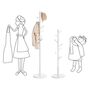 White Wooden Coat Tree Stand With Seven Hooks, thumbnail 4 of 7