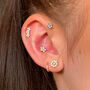 Flower Trio Helix Cartilage Stud, thumbnail 1 of 8