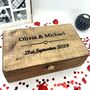 Personalised Couples Wooden Memory Box, thumbnail 1 of 11