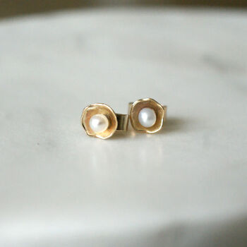 9ct Gold And Freshwater Pearl Earrings, 2 of 2