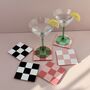 Cute Checkerboard Coaster Set Of Two, thumbnail 1 of 12