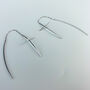 Sterling Silver Cross Threader Earrings, thumbnail 3 of 6