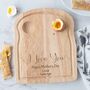 Personalised Wooden I Love You Breakfast Egg Board, thumbnail 1 of 2