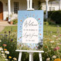 Meadow Silver Mirror Welcome To Our Wedding Sign, thumbnail 1 of 2