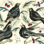 Four Calling Birds Christmas Card Pack Of Six, thumbnail 4 of 4
