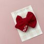 Red Personalised Hair Bow Red Christmas, thumbnail 3 of 3