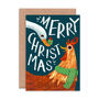 Chicken And Duck Illustrated Christmas Card, thumbnail 2 of 2