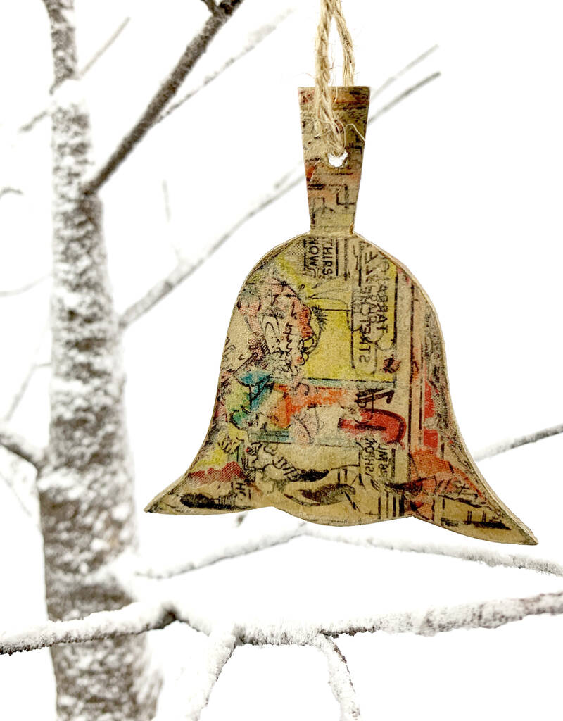 Handmade Bell Christmas Tree Decoration By Hannah Lane Paper & Wood