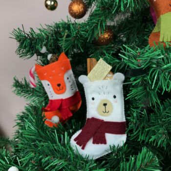Sew Your Own Felix Fox Stocking Felt Sewing Kit, 4 of 8