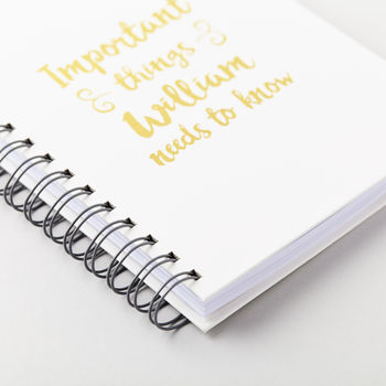 'Important Things' Secret Messages Foiled Notebook, 6 of 12