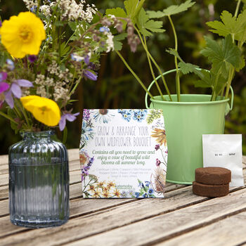 Grow Your Own Wildflower Bouquet And Vase Gift Set, 6 of 12