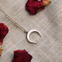 Crescent Moon Goddess Necklace In Silver Or Gold, thumbnail 2 of 6