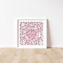 Personalised New Baby Name Paper Cut Print Unframed, thumbnail 1 of 2