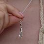 Sterling Silver Hand And Pearl Charm Necklace, thumbnail 1 of 8