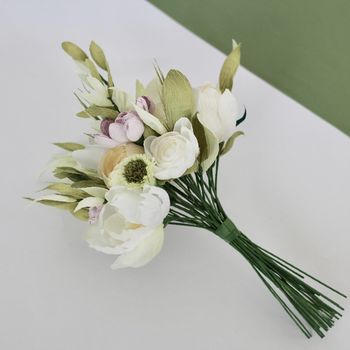 Dusky Green, Pink And Cream Bouquet, 4 of 4