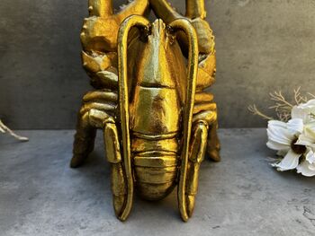 Drunken Lobster Wine Bottle Holder Gold Freestanding, 9 of 12