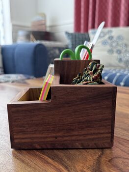Desk Caddy, Indian Rosewood Desk Organiser, 11 of 11
