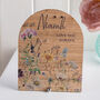 Wooden Wildflowers Arched Earring Storage Display Stand, thumbnail 1 of 4