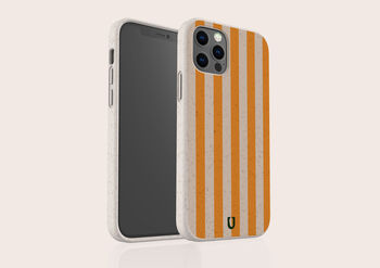 Orange Stripes Eco Phone Case, 3 of 6