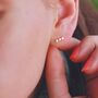 Tiny Trio Star Climber Earrings, thumbnail 1 of 8