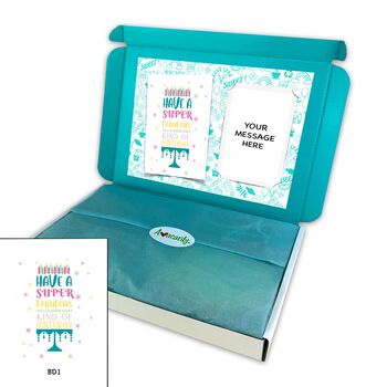 Personalised Birthday Letterbox Treats Turquoise, 6 of 12