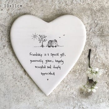 Friendship Is A Special Gift East Of India Porcelain Coaster, 2 of 5