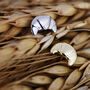 Sterling Silver Croissant Bread Stud Earrings, thumbnail 3 of 12