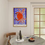 Crab On Blue Tablecloth Seafood Illustration Kitchen Poster, thumbnail 9 of 12