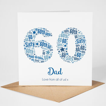 Personalised 60th Birthday Card For Him, 2 of 4