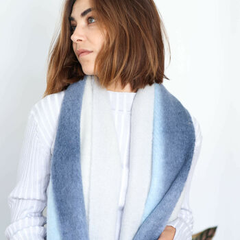 Chunky Knit Oversized Ombre Colour Gradient Scarf, 5 of 11