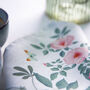 Luxury Linen Like Floral Napkins Rose Garden Natural, thumbnail 3 of 7