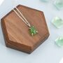 Sterling Silver Genuine Jade Stone Pear Necklace, thumbnail 6 of 12