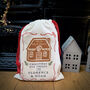 Personalised Christmas Eve Gingerbread House Sack, thumbnail 1 of 4