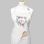 Personalised Floral Heart Apron, thumbnail 2 of 3
