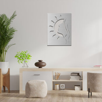 Modern Woman In Sun Wooden Wall Art: Elegant Decor, 8 of 9