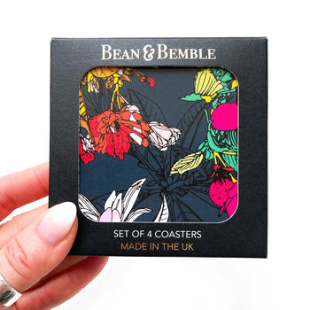 Blossom Coasters Box Set Of Four Round Heat Resistant, 5 of 10