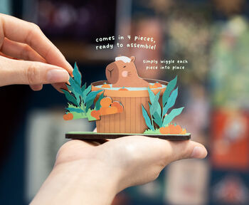 Personalised Capybara Spa Birthday Pop Out Card, 5 of 5